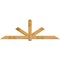 Ekena Millwork Kennewick Rough Sawn Timber Gable Bracket, Western Red Cedar, 108"W x 36"H x 2"D x 6"F, 8/12 Pitch GBW108X36X0206KEN00RWR - alternate 1